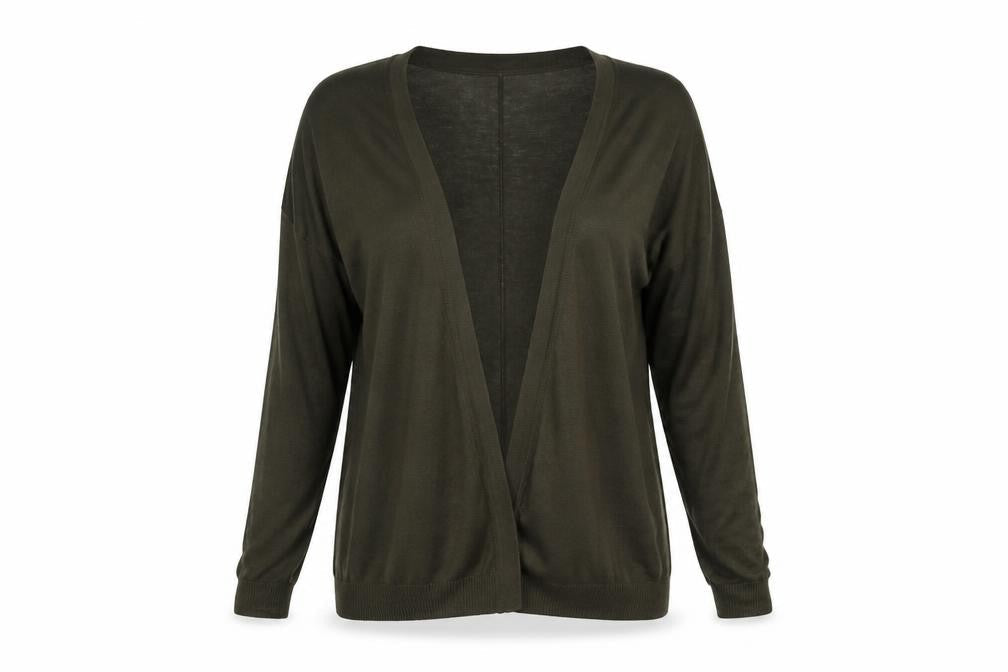 H&M  Womens Green V-Neck  Acrylic Cardigan Jumper Size S