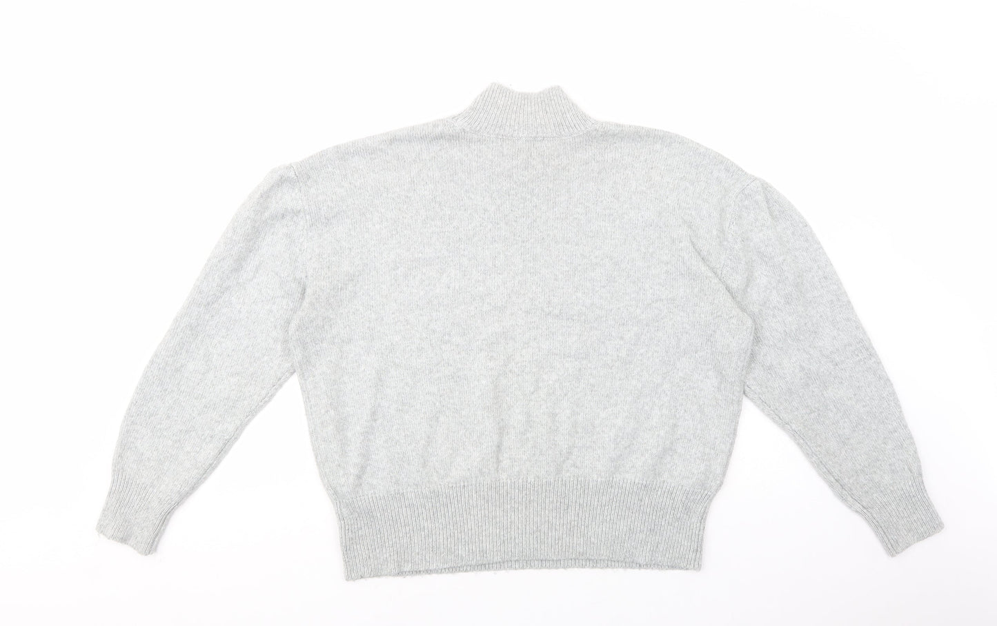 Marks and Spencer Womens Grey High Neck  Polyester Pullover Jumper Size L