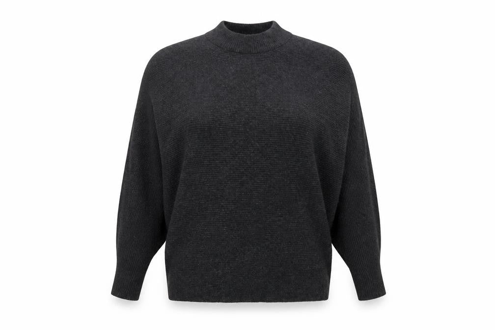Apricot Womens Grey Mock Neck  Viscose Pullover Jumper Size 10