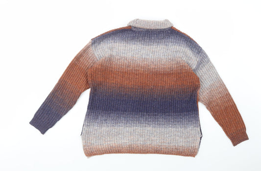 Pep & Co Womens Multicoloured Roll Neck  Polyester Pullover Jumper Size S