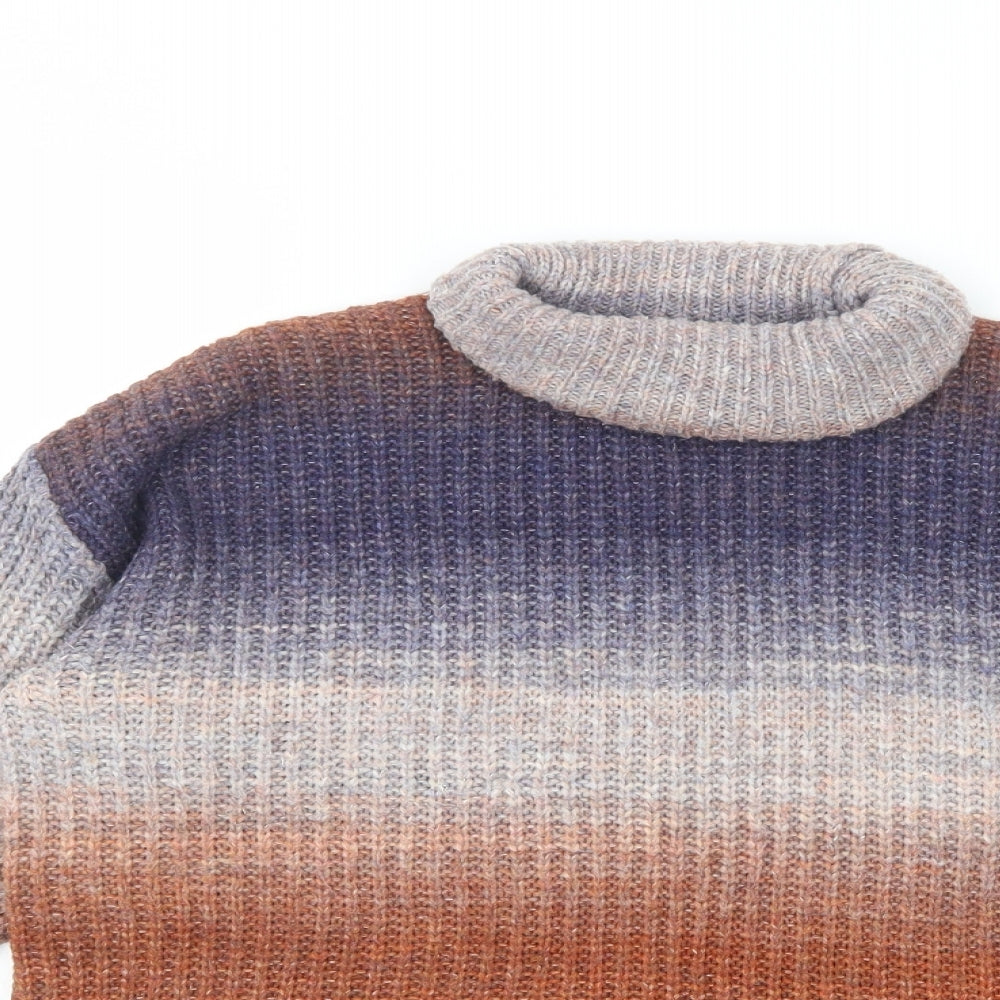 Pep & Co Womens Multicoloured Roll Neck  Polyester Pullover Jumper Size S