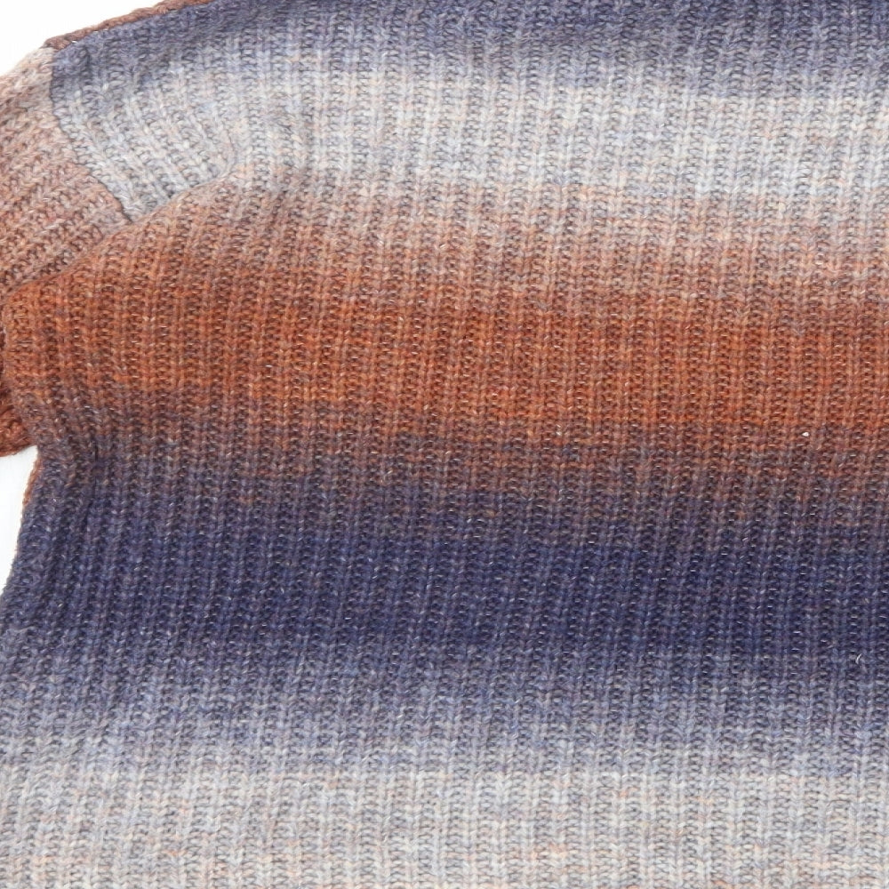Pep & Co Womens Multicoloured Roll Neck  Polyester Pullover Jumper Size S