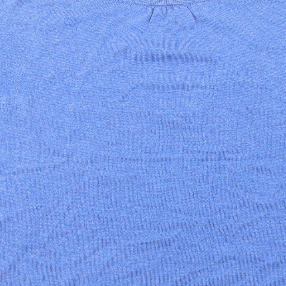NEXT Womens Blue V-Neck  Acrylic Pullover Jumper Size M