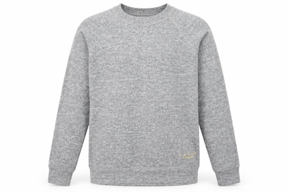 Amour London Mens Grey Crew Neck  Polyester Pullover Jumper Size S