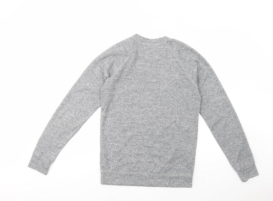 Amour London Mens Grey Crew Neck  Polyester Pullover Jumper Size S