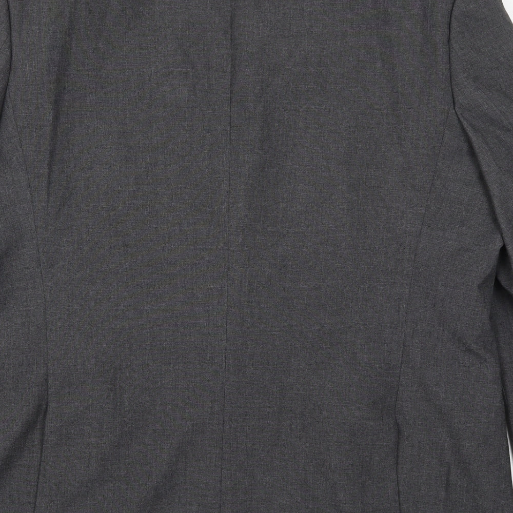 Marks and Spencer Mens Grey  Polyester Jacket Suit Jacket Size 46