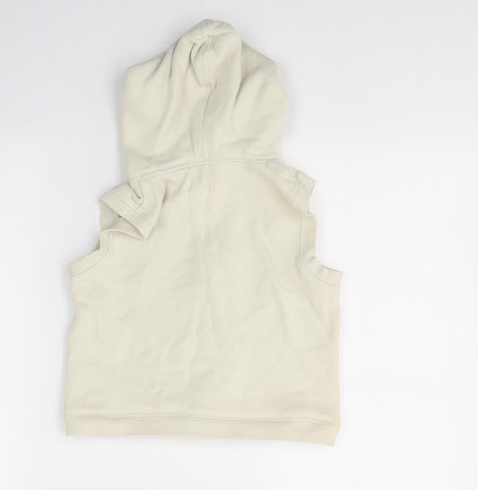 Gap Boys Beige  Cotton Vest Hoodie Size 3 Years  Zip - Football