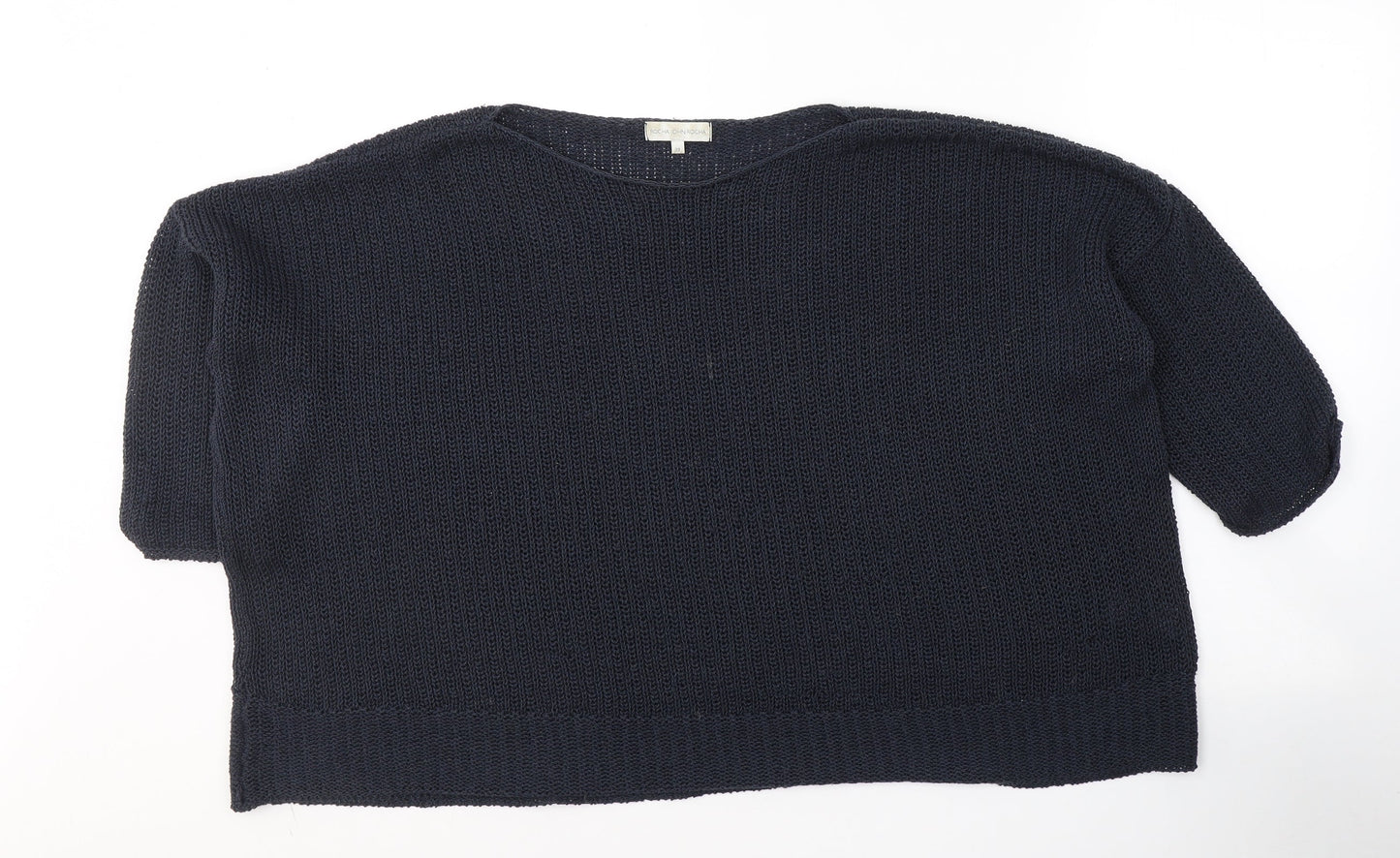 RJR.John Rocha Womens Blue Boat Neck  Acrylic Pullover Jumper Size 20