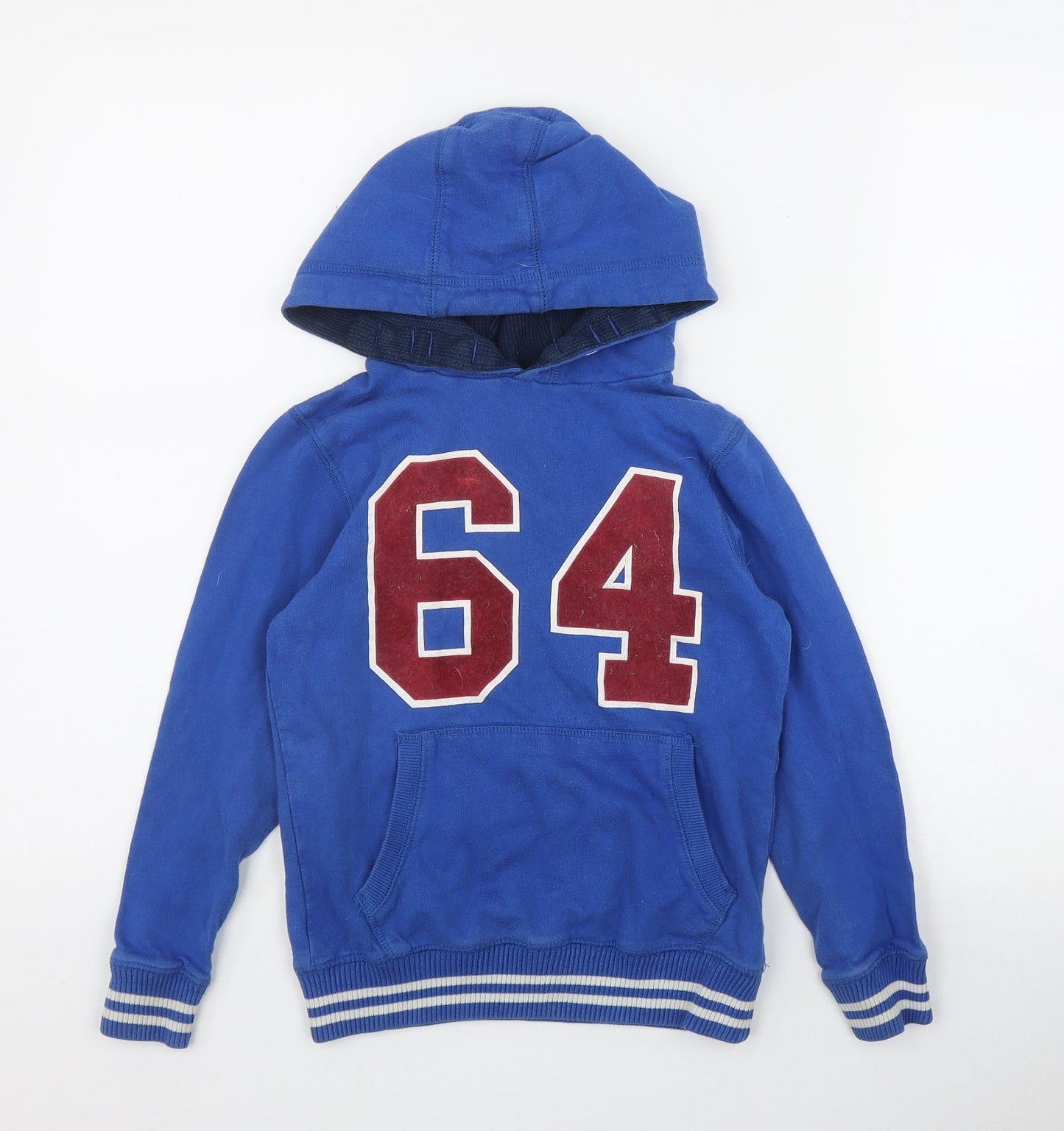 George Boys Blue  Cotton Pullover Hoodie Size 7-8 Years  Pullover