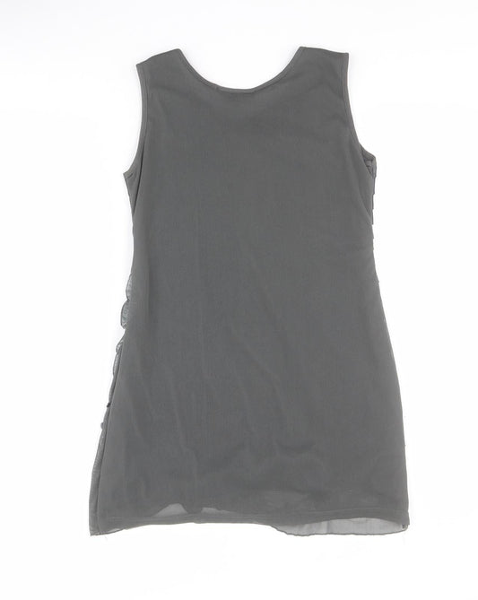 CYL Womens Grey  Polyester Basic Tank Size 10 Round Neck