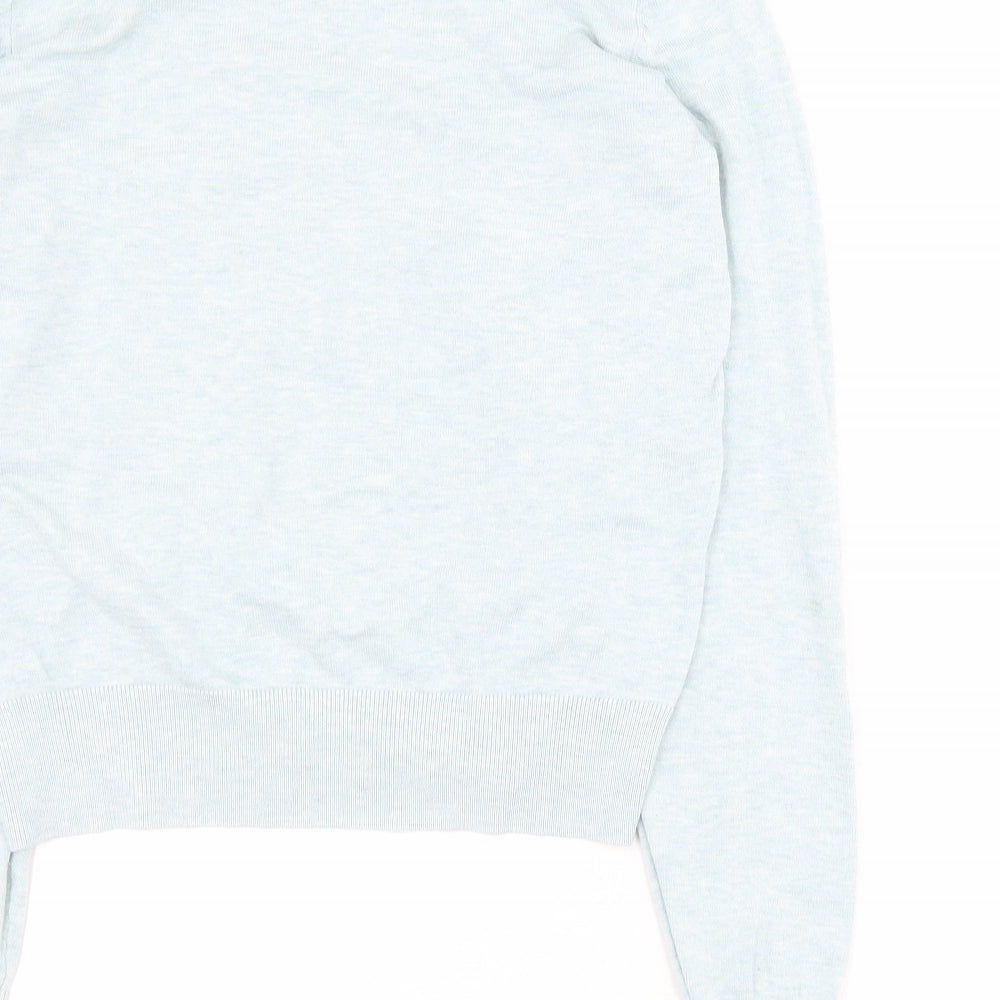 H&M Womens Blue Round Neck  Viscose Pullover Jumper Size S