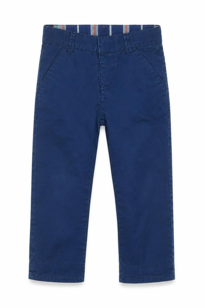 name it Boys Blue  Cotton Chino Trousers Size 2 Years  Regular Button