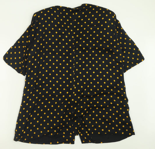 Anne Klein Womens Black Polka Dot  Jacket Blazer Size S  Button