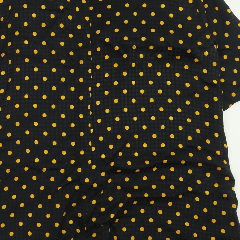 Anne Klein Womens Black Polka Dot  Jacket Blazer Size S  Button