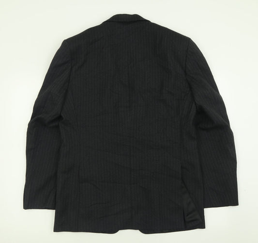 Michael Stewart Mens Black  Acetate Jacket Suit Jacket Size 40
