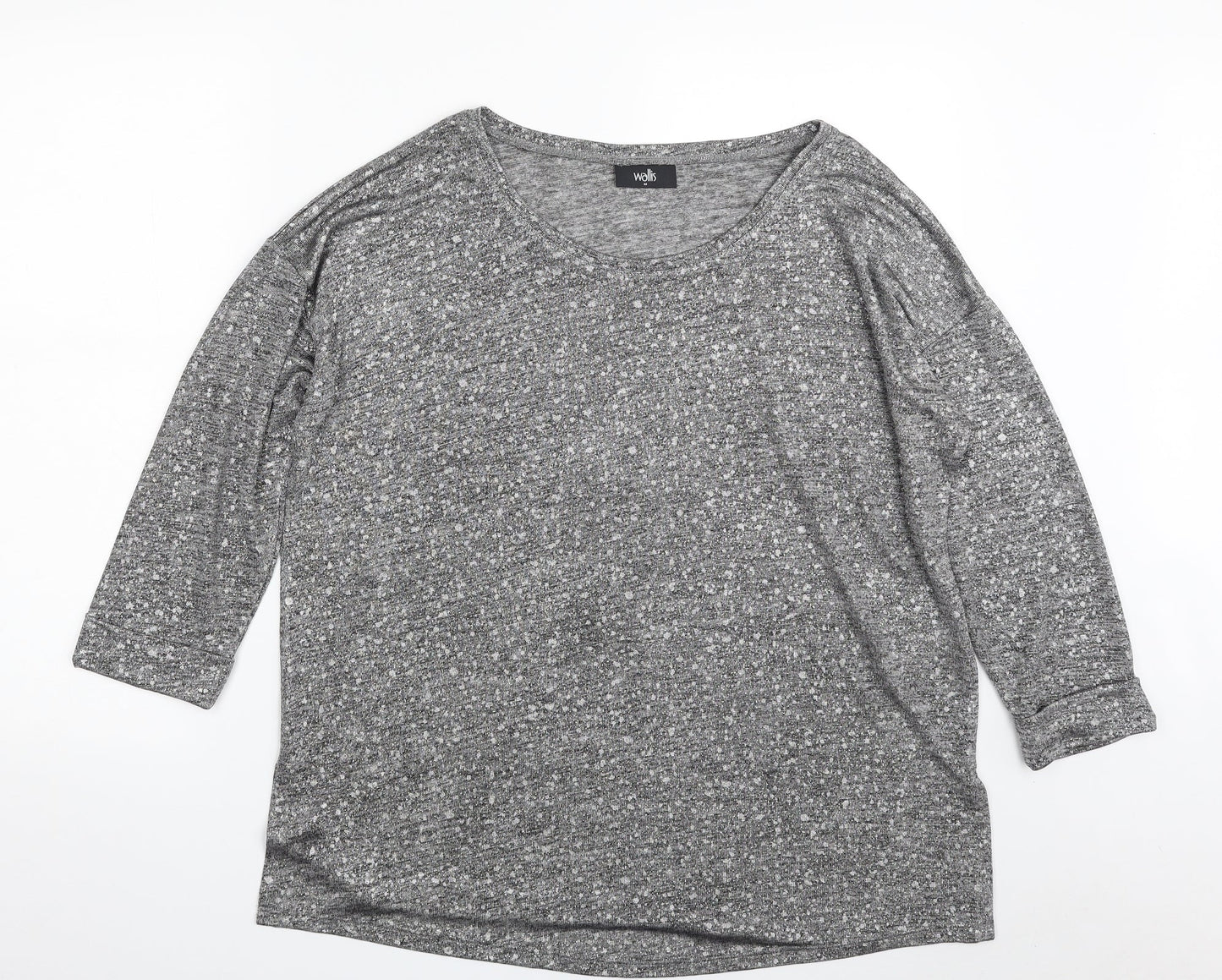 Wallis Womens Silver  Polyester Pullover Sweatshirt Size M  Pullover