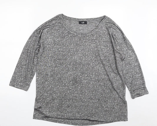 Wallis Womens Silver  Polyester Pullover Sweatshirt Size M  Pullover