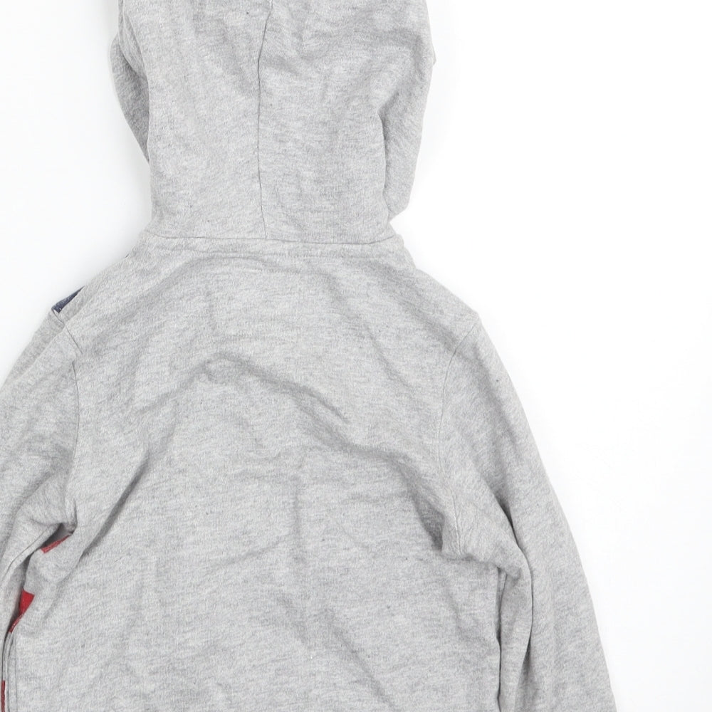 OshKosh B’gosh Boys Grey Striped 100% Cotton Full Zip Hoodie Size 2 Years  Zip - The American Flag