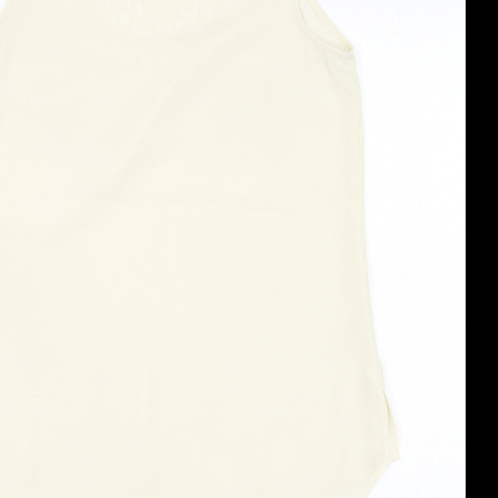 VERO MODA Womens Ivory  Polyester Basic Blouse Size M Round Neck