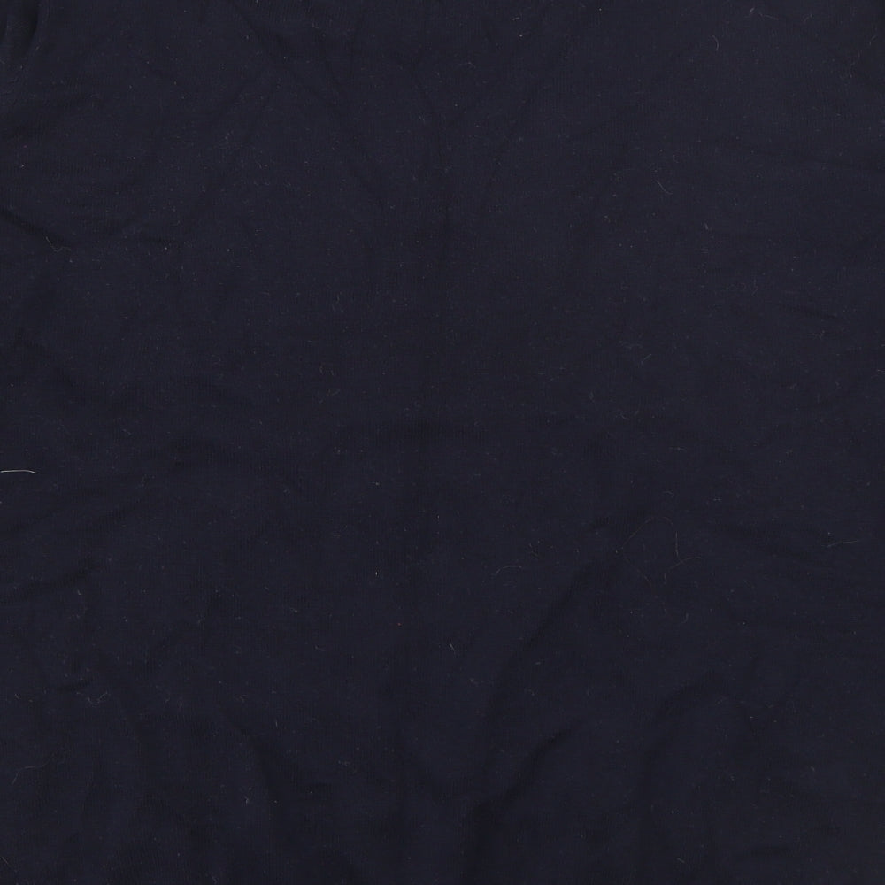 New Look Mens Blue V-Neck  Cotton Pullover Jumper Size L