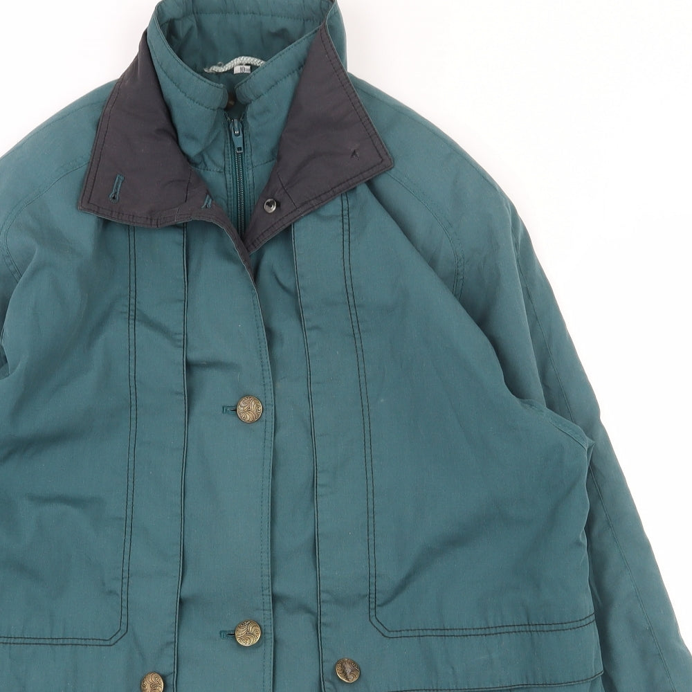 telemac Womens Green   Jacket Coat Size 10  Zip