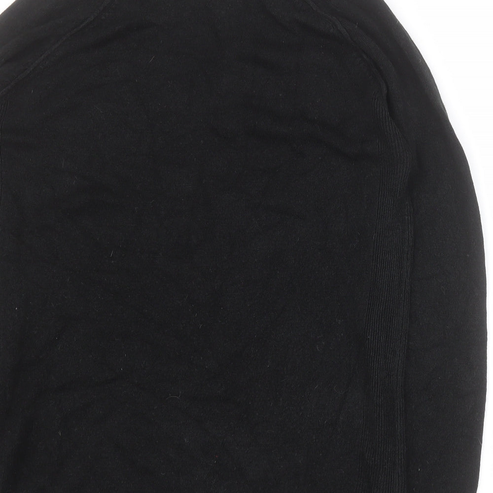 Matalan Womens Black Round Neck  Acrylic Pullover Jumper Size 12