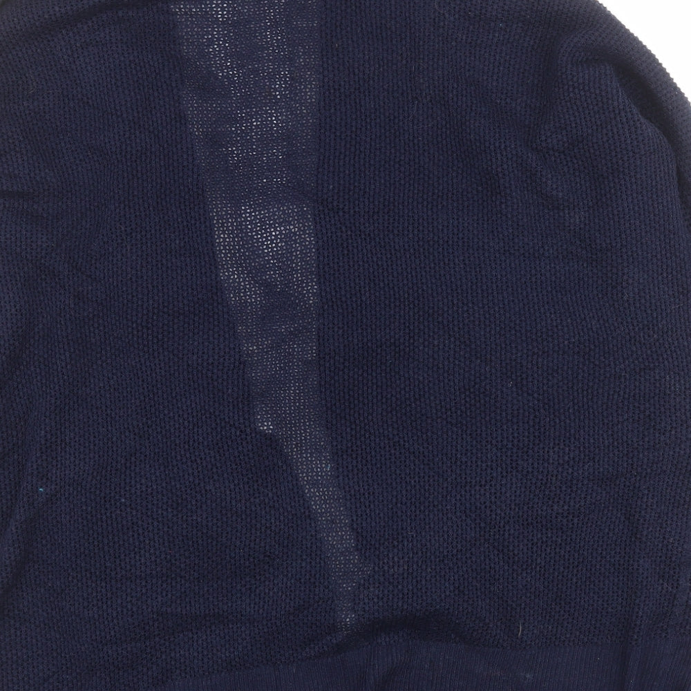 Retrology Womens Blue V-Neck  Acrylic Cardigan Jumper Size L