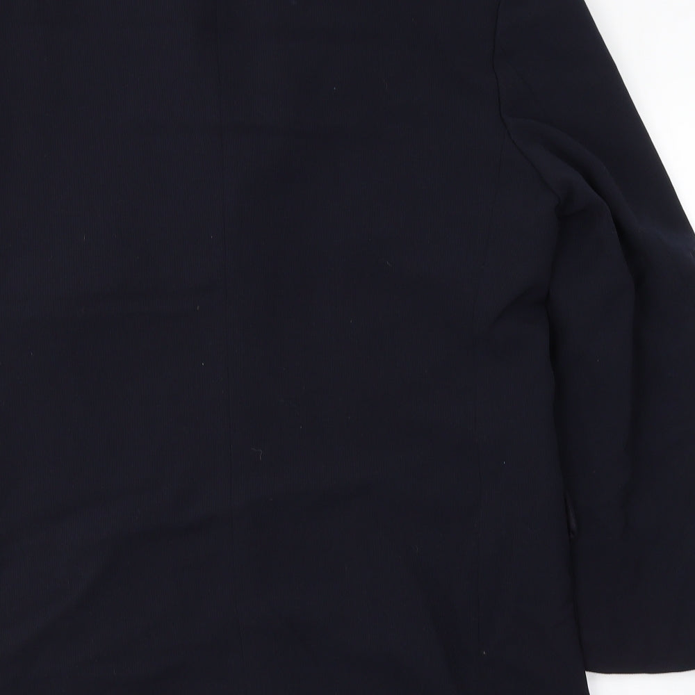 REMUS Mens Black  Polyester Jacket Suit Jacket Size L