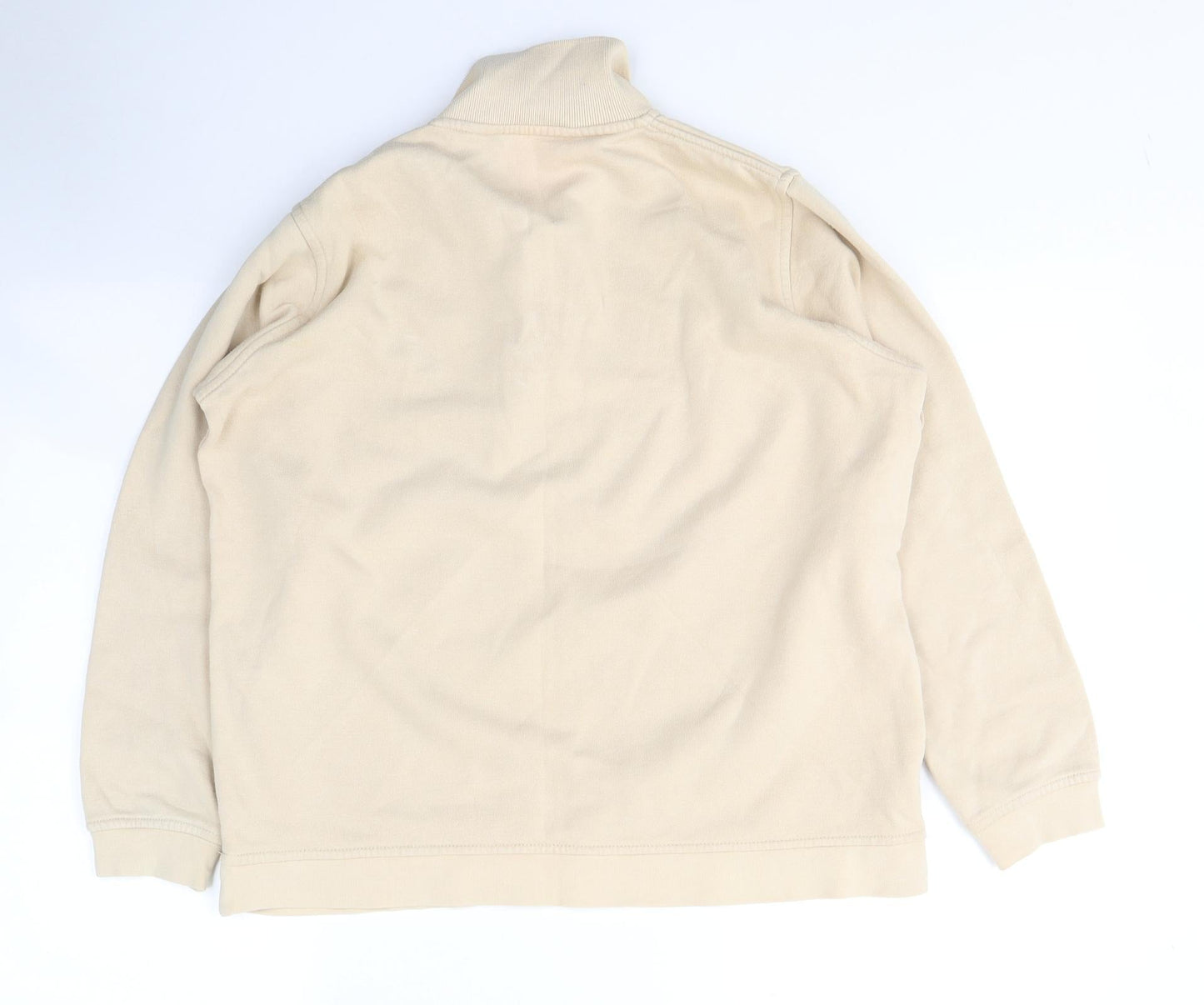 EWM Womens Beige  Cotton Pullover Sweatshirt Size 14  Pullover