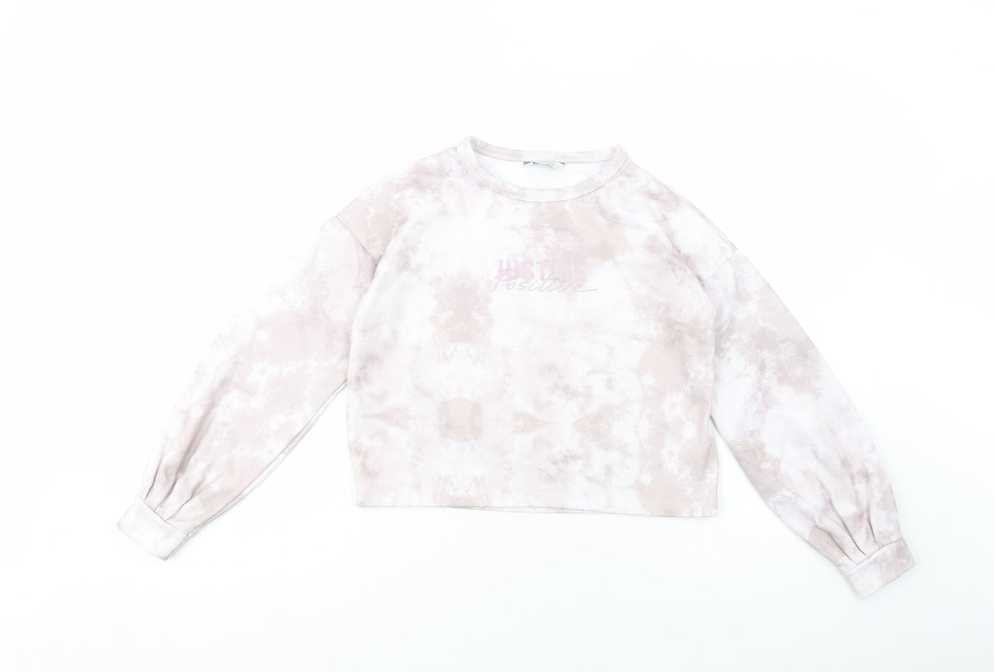 Primark Girls Pink  Polyester Pullover Sweatshirt Size 10-11 Years  Pullover - Tie Dye