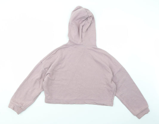 NA-KD Womens Pink  Cotton Pullover Hoodie Size S  Pullover