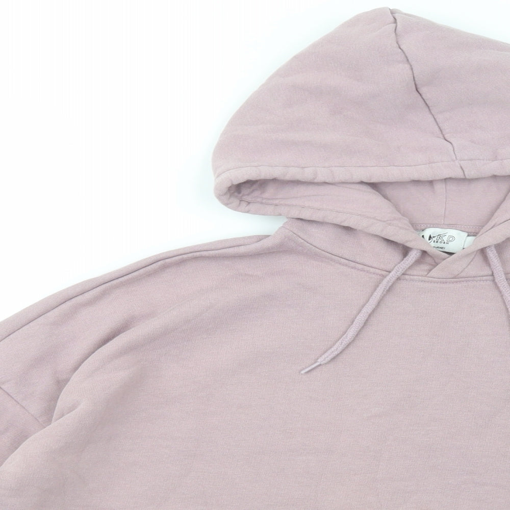 NA-KD Womens Pink  Cotton Pullover Hoodie Size S  Pullover