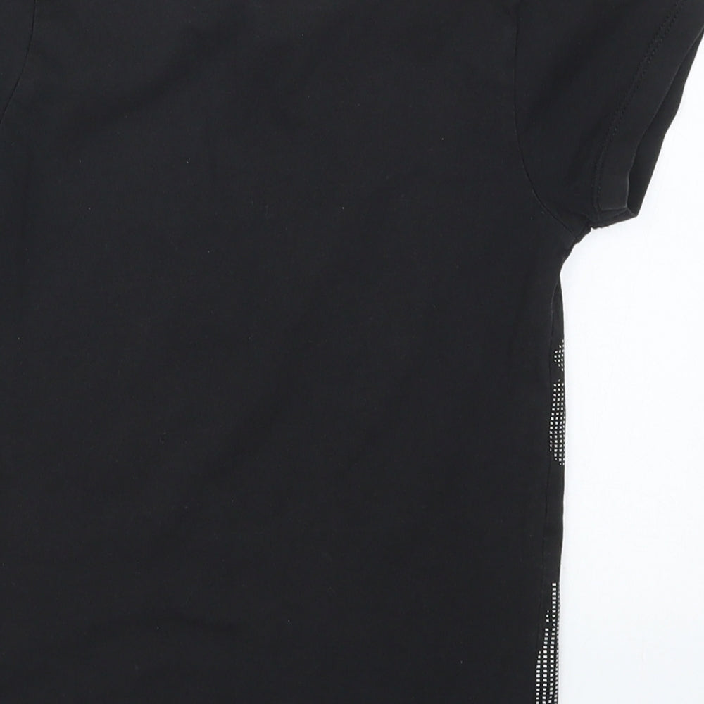 Matalan Boys Black  Cotton Basic T-Shirt Size 7 Years Crew Neck Pullover - NYC