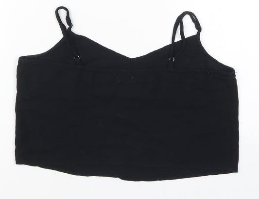 Hollister Womens Black  Polyester Cropped Tank Size XS V-Neck