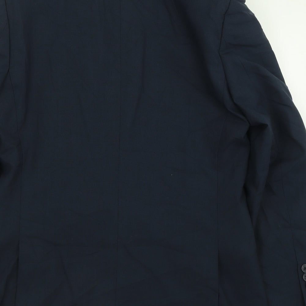 George Mens Blue  Polyester Jacket Suit Jacket Size 38