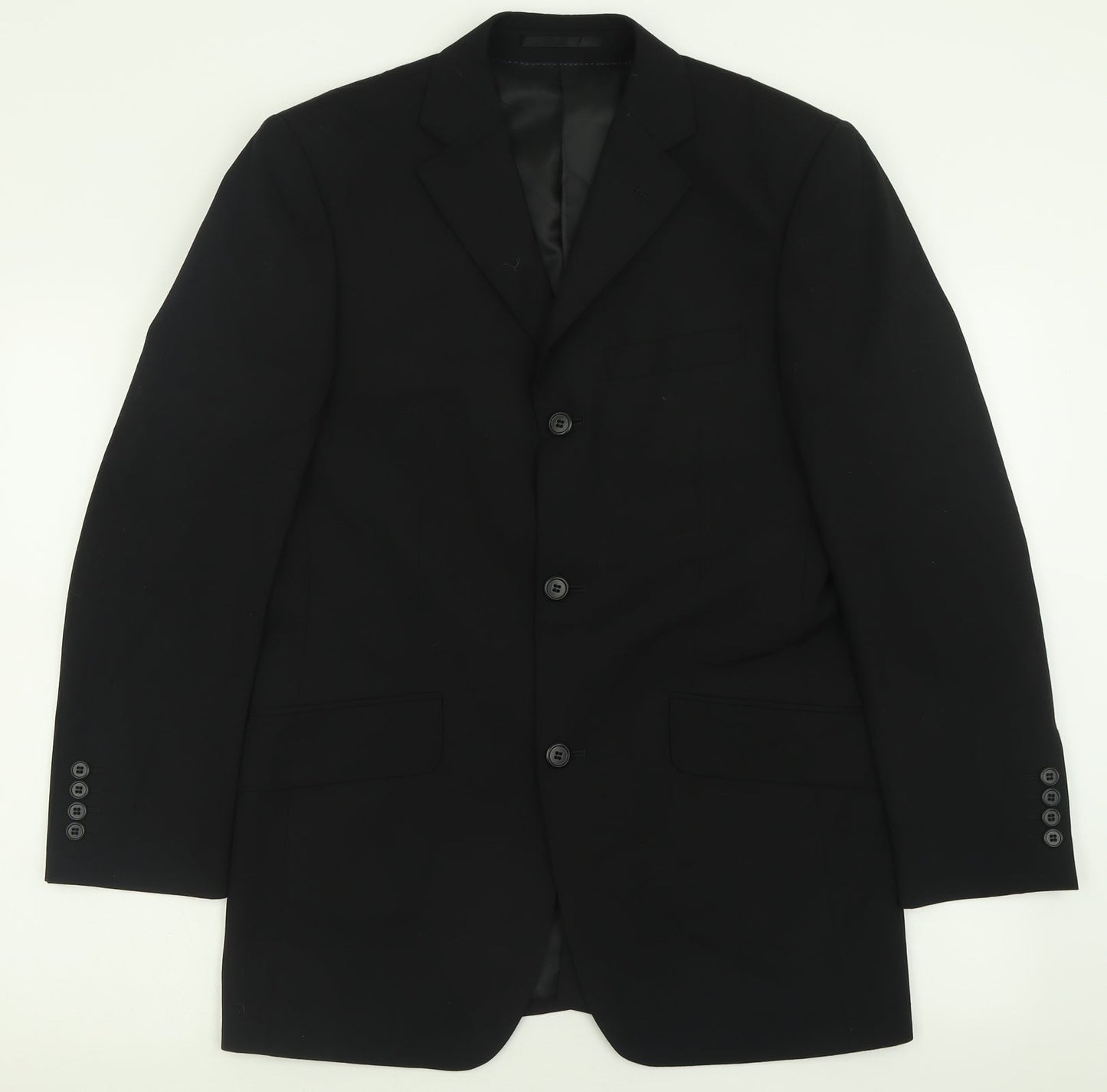 Charlton Gray Mens Black  Polyester Jacket Suit Jacket Size 36