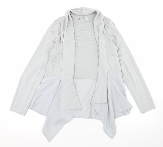 Marks and Spencer Womens Grey Collared  Acrylic Cardigan Jumper Size 10