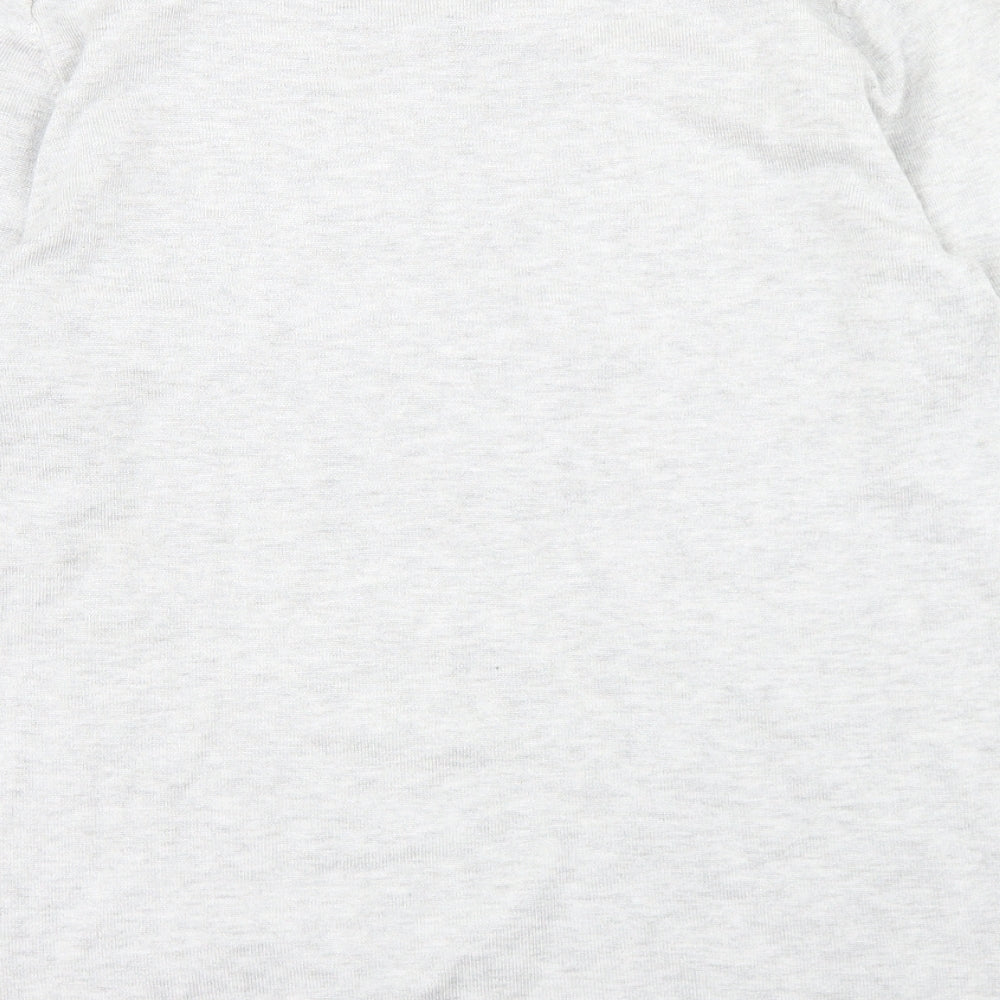 Tatown Womens Grey  Viscose Basic T-Shirt Size S Round Neck