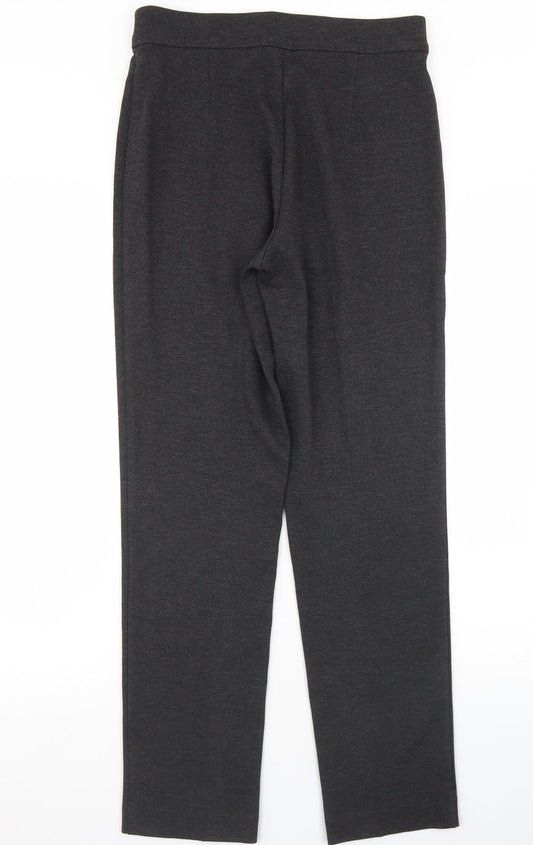 Marks and Spencer Womens Grey  Viscose Dress Pants Trousers Size 10 L28 in Regular