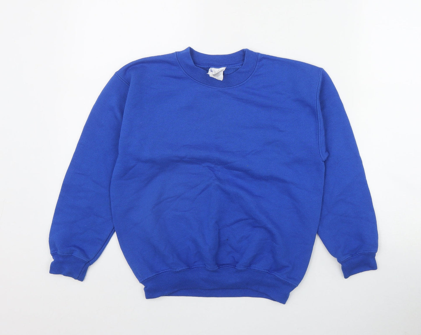 Gildan Boys Blue  Cotton Pullover Sweatshirt Size S  Pullover