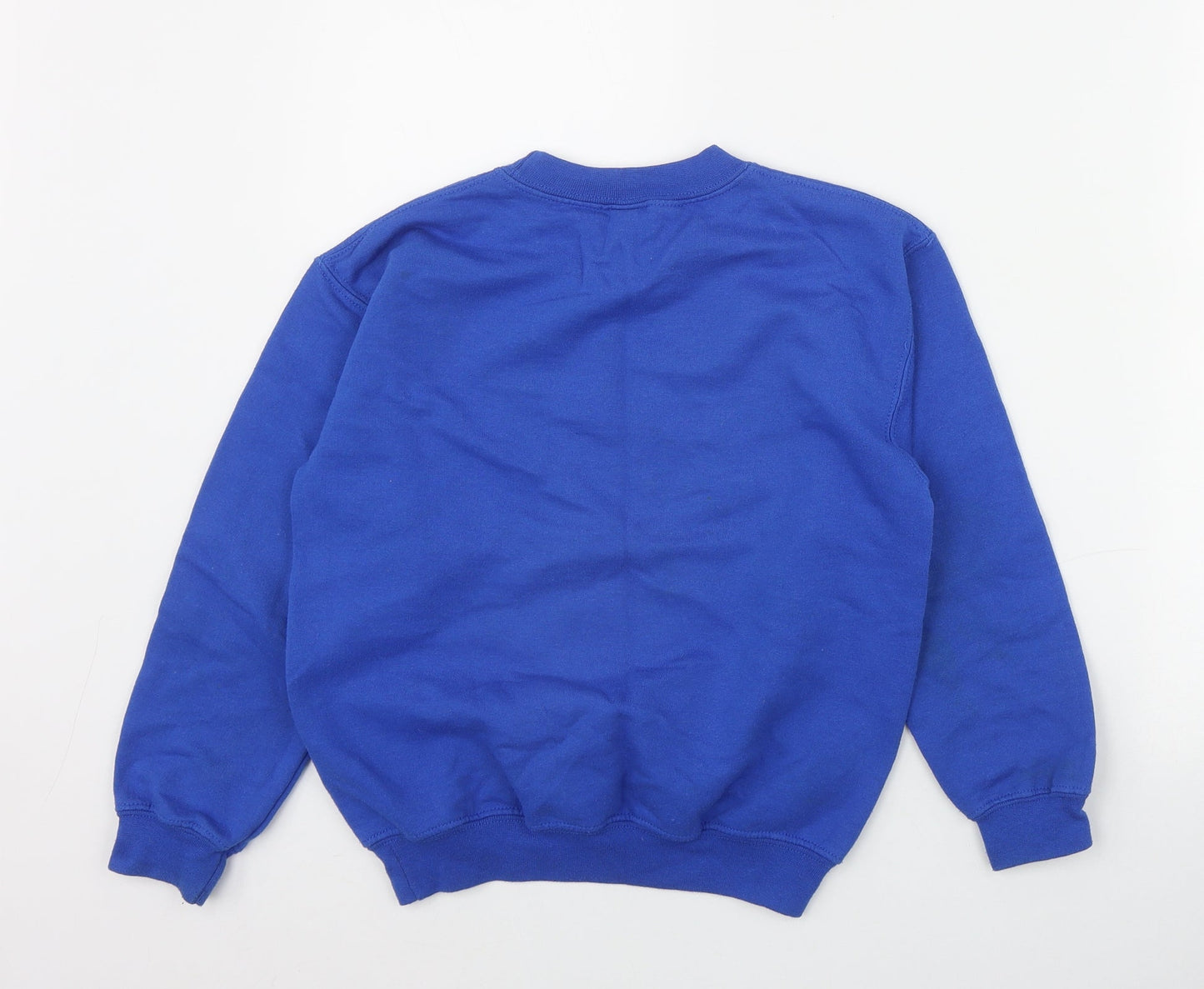 Gildan Boys Blue  Cotton Pullover Sweatshirt Size S  Pullover