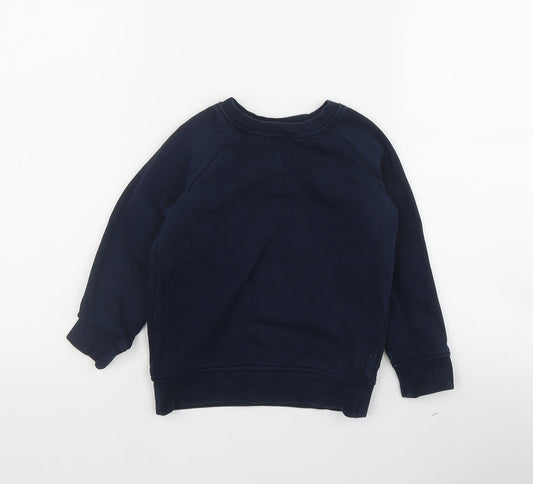 NEXT Boys Blue  Cotton Pullover Sweatshirt Size 4 Years  Pullover
