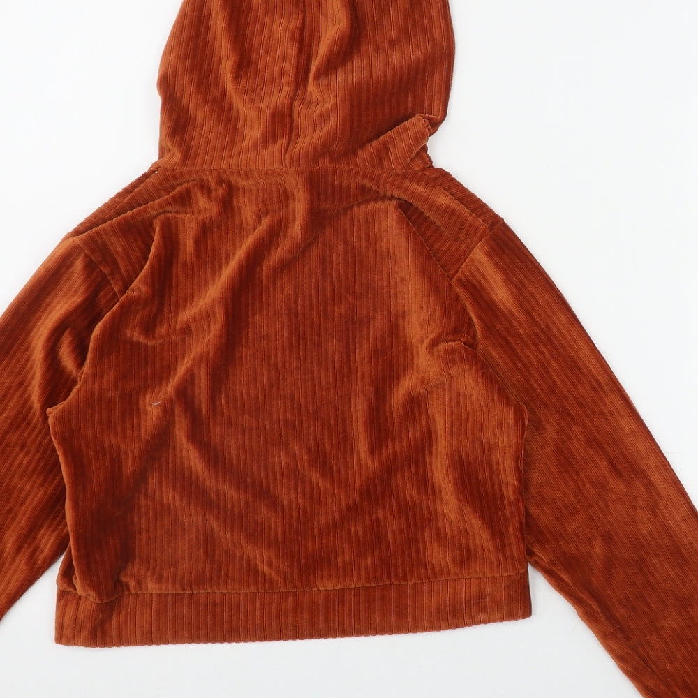 Candy Couture Girls Orange  Polyester Pullover Hoodie Size 11 Years  Pullover