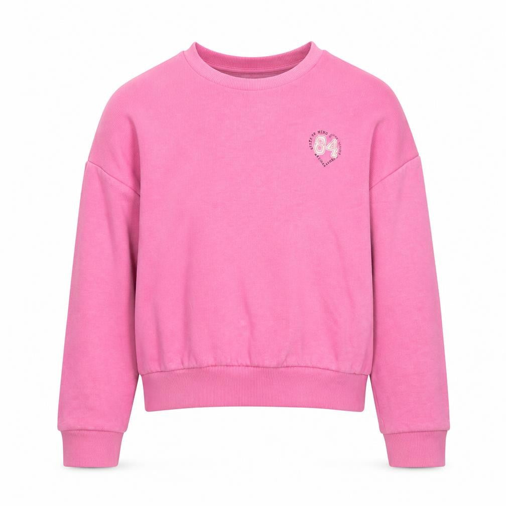 Marks and Spencer Girls Pink  Cotton Pullover Sweatshirt Size 9-10 Years  Pullover - Positive State of Mind