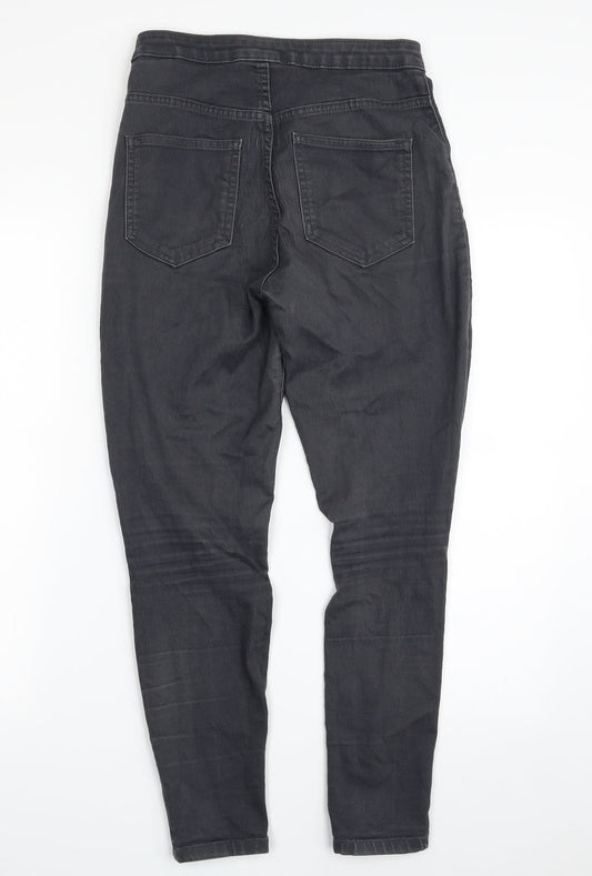 Marks and Spencer Womens Grey  Cotton Jegging Jeans Size 10 L27 in Slim Zip