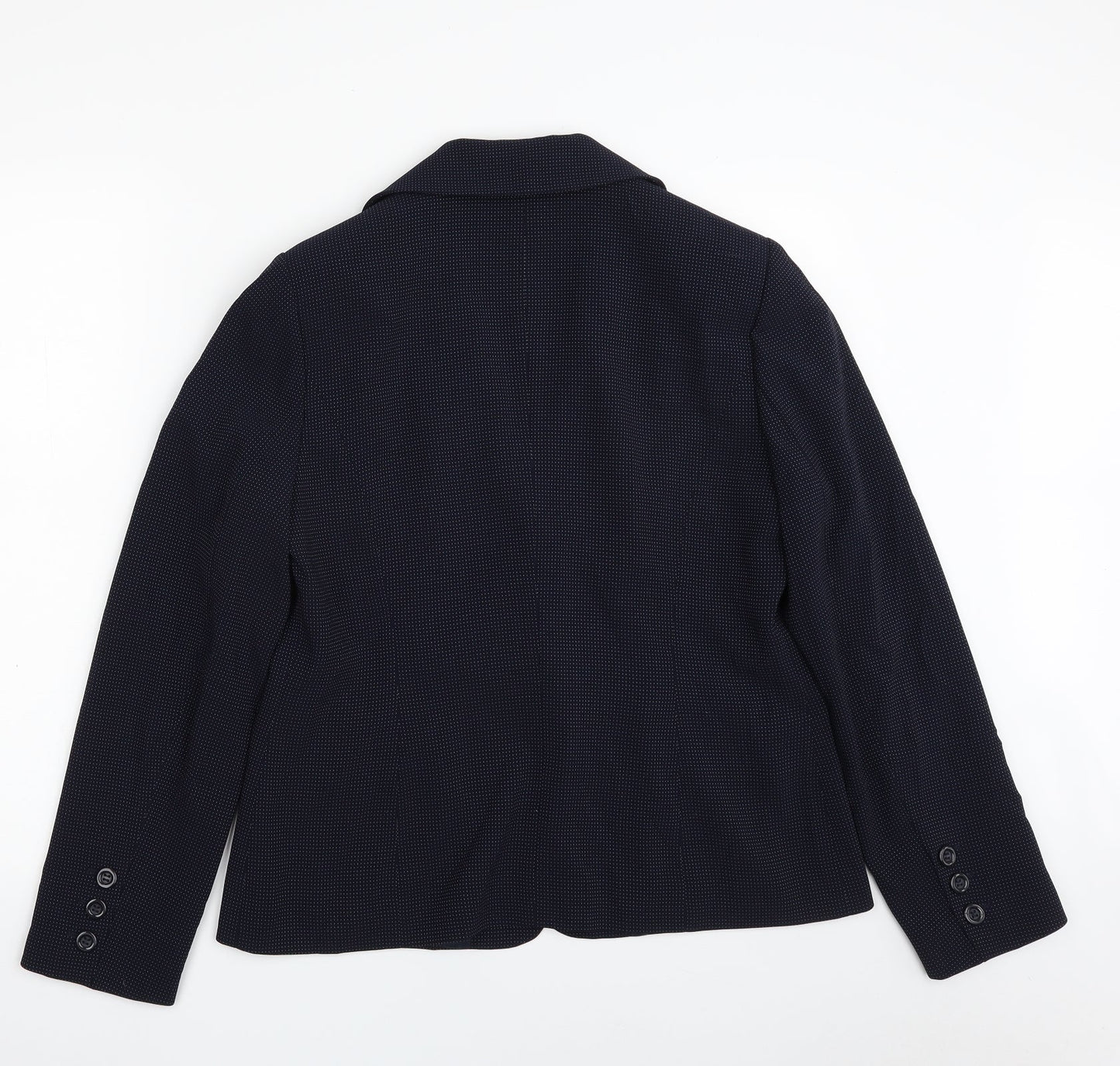 Planet  Womens Blue Geometric  Jacket Blazer Size 12  Button