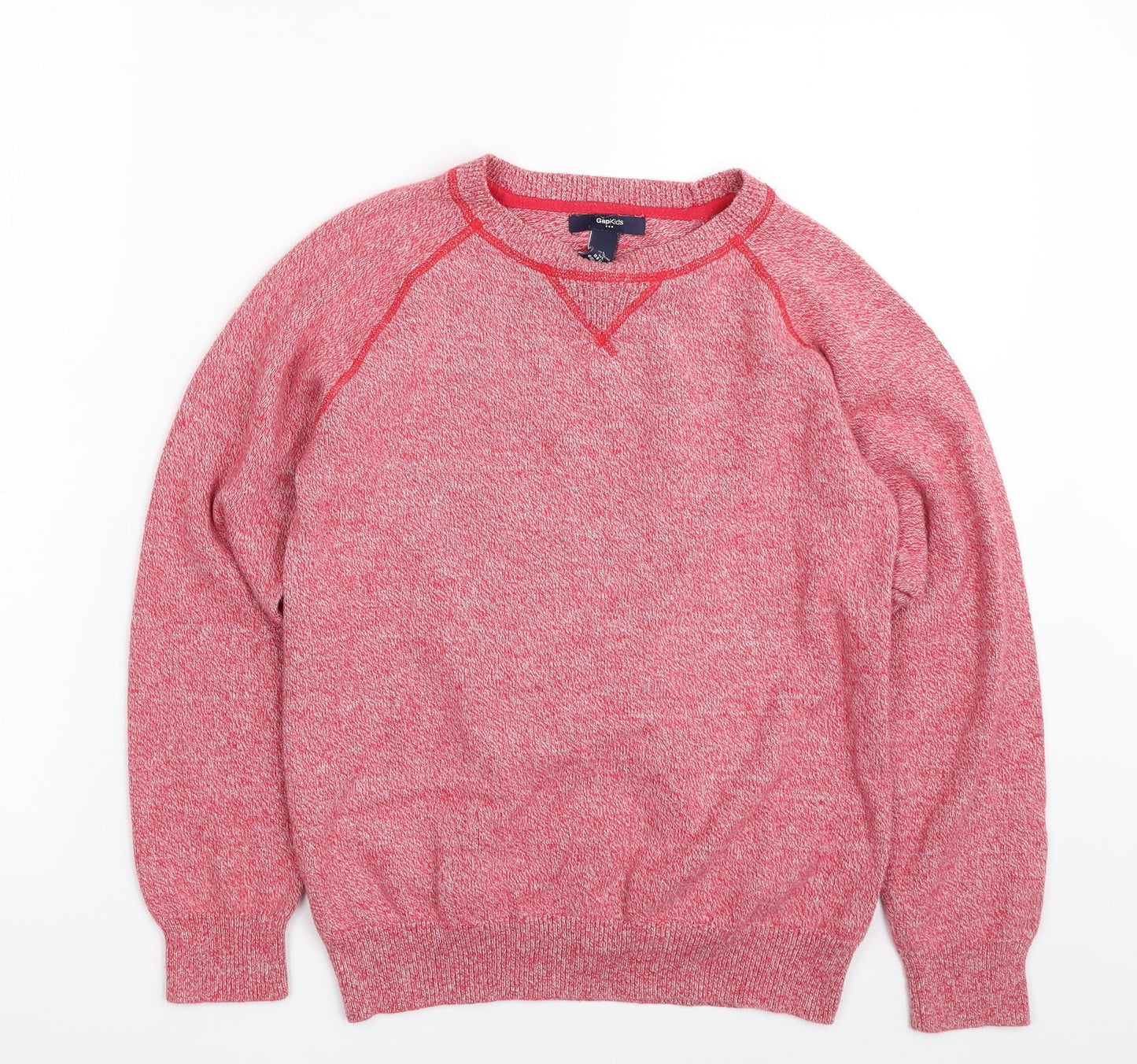 Gap Girls Pink Crew Neck  100% Cotton Pullover Jumper Size 10-11 Years  Pullover