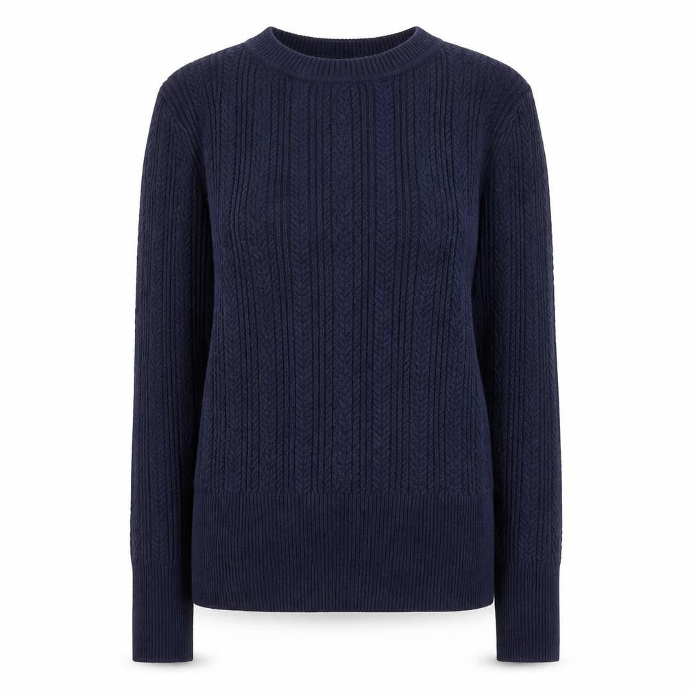Marks and Spencer Womens Blue Round Neck  Viscose Pullover Jumper Size 6
