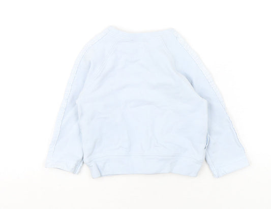 Preworn Girls Blue  Cotton Pullover Sweatshirt Size 2 Years  Pullover