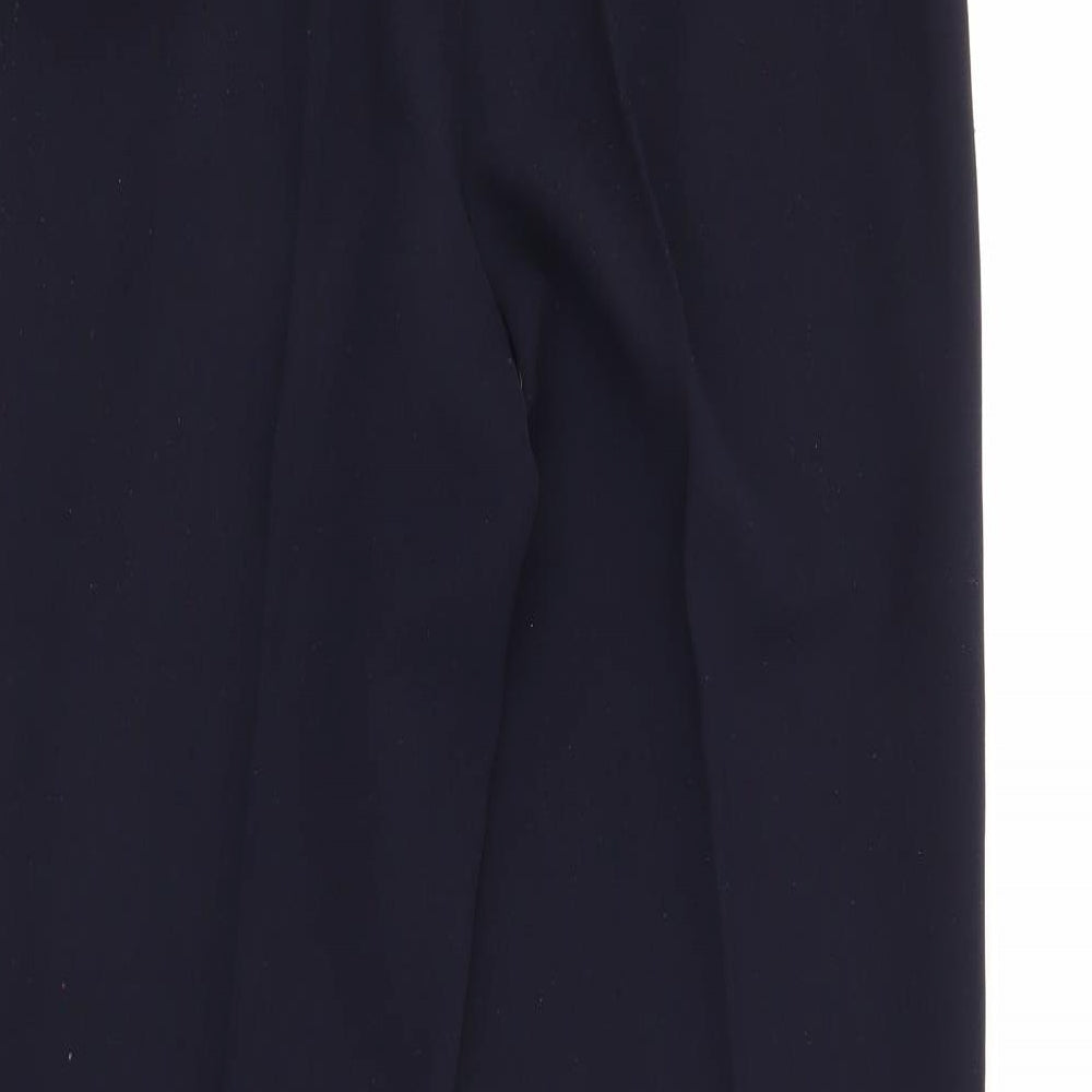 Punt Roma Womens Blue  Polyester Trousers  Size 12 L27 in Regular Button